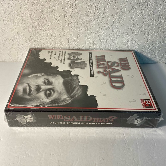 Vintage NEW SEALED “Who Said That? 252 Piece Quiz Jigsaw Puzzle Buffalo Game JFK - Picture 5 of 10